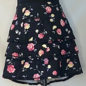 Ideology Women's Black Floral Flounce Skort Size Large Tennis, Pickleball, Golf